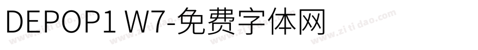 DEPOP1 W7字体转换